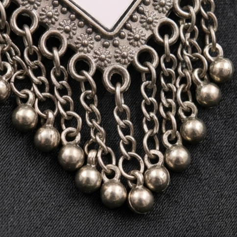 Elegant Oxidised Square Mirror Ghungroo Earrings